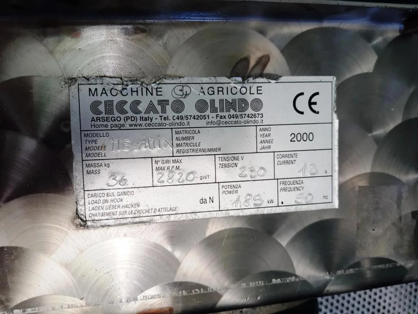 MULINO TRITURATORE – CECCATO OLINDO – Mod. MELAMIX - 5