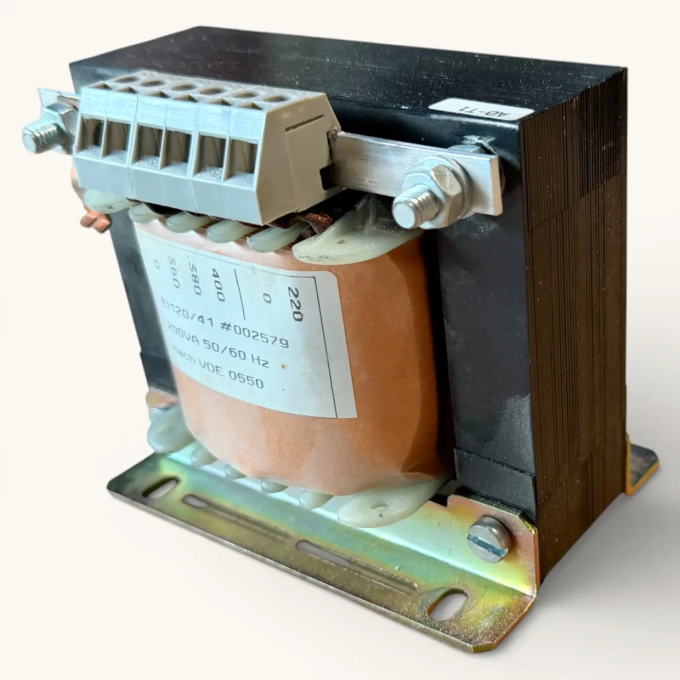 Steuertransformator 200 VA 50/60 Hz Mehrspannungsanschluss Art.-Nr. EI120/41-002579 - 1