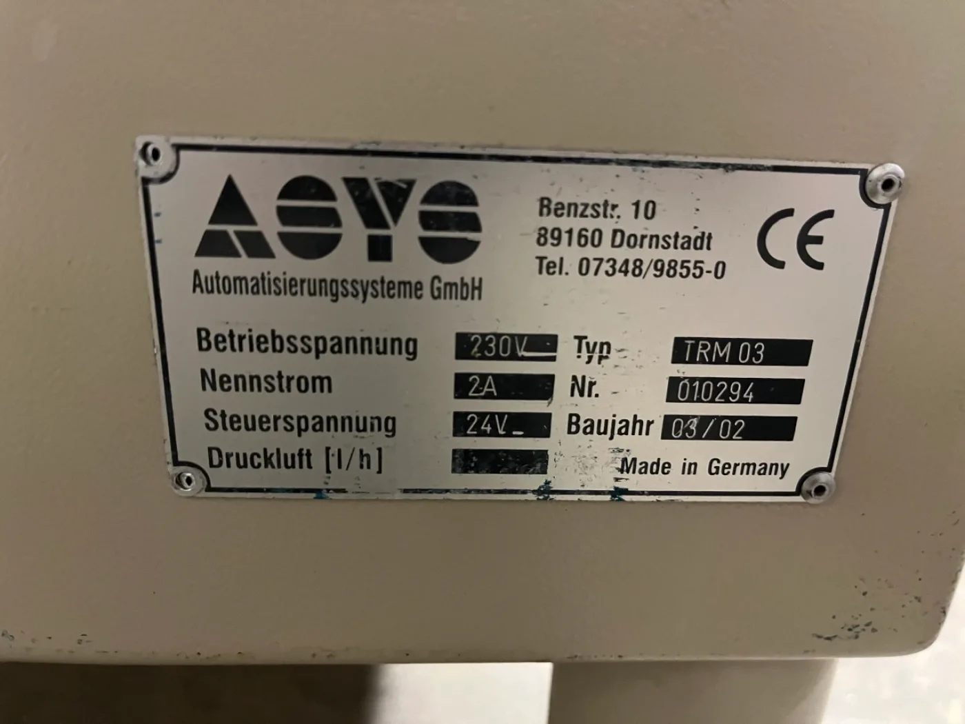 ASYS TRM03, vintage 2002 - 4