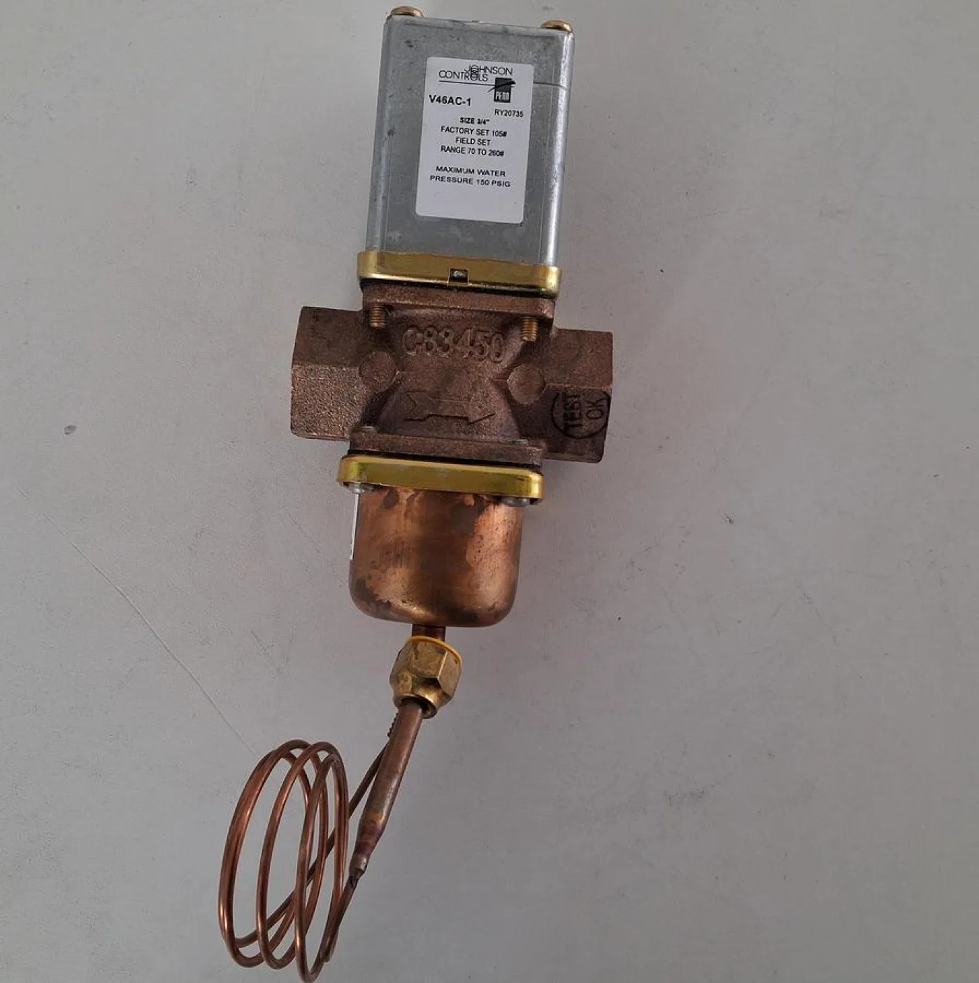 Johnson Controls V46CA-7 Thermostatisches Wasserventil 3/4" - 2