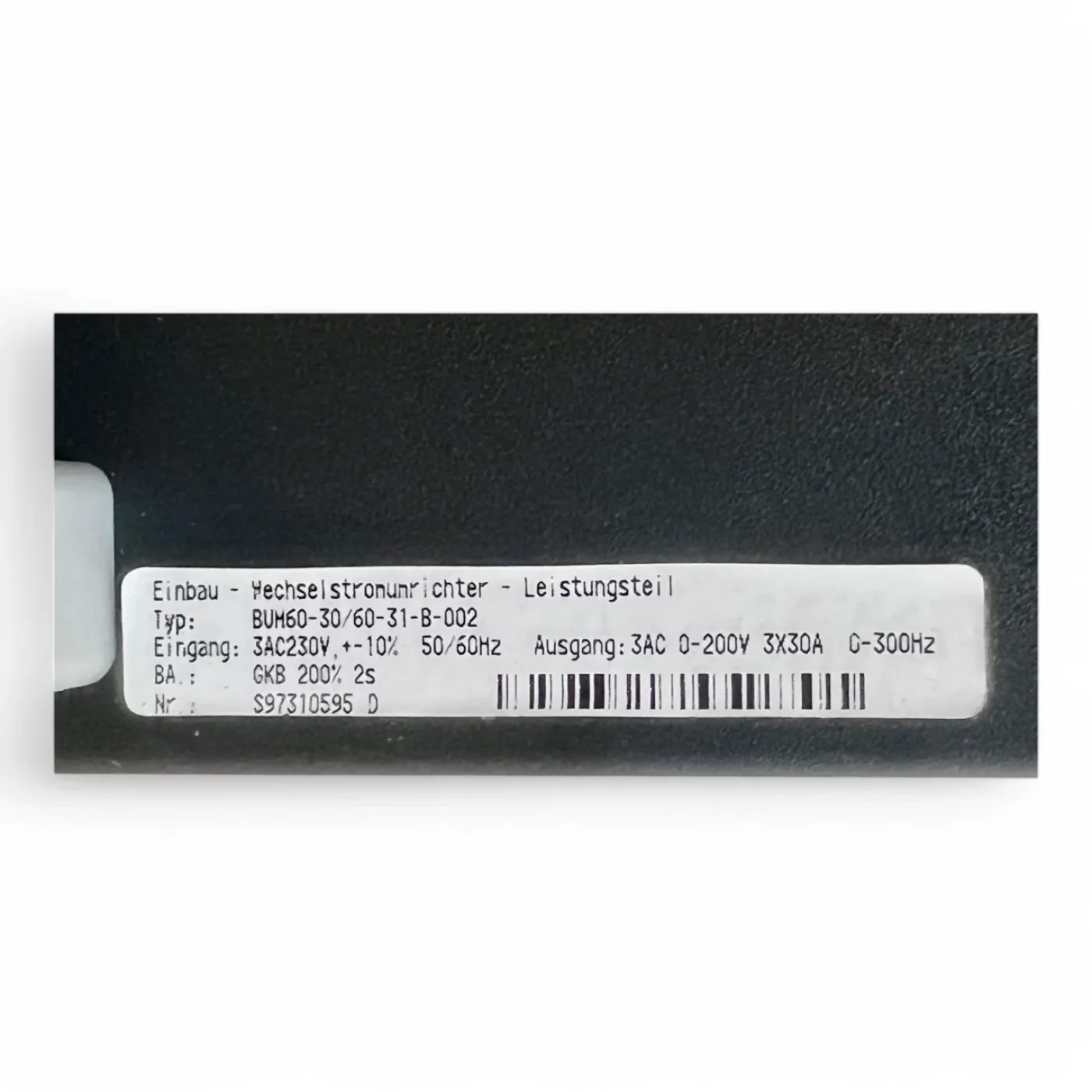 BAUMÜLLER Wechselstromumrichter BUM60-30/60-31-B-002 mit Steuerkarte BUM60-A-SH-0104 HOLZMA ) - 5