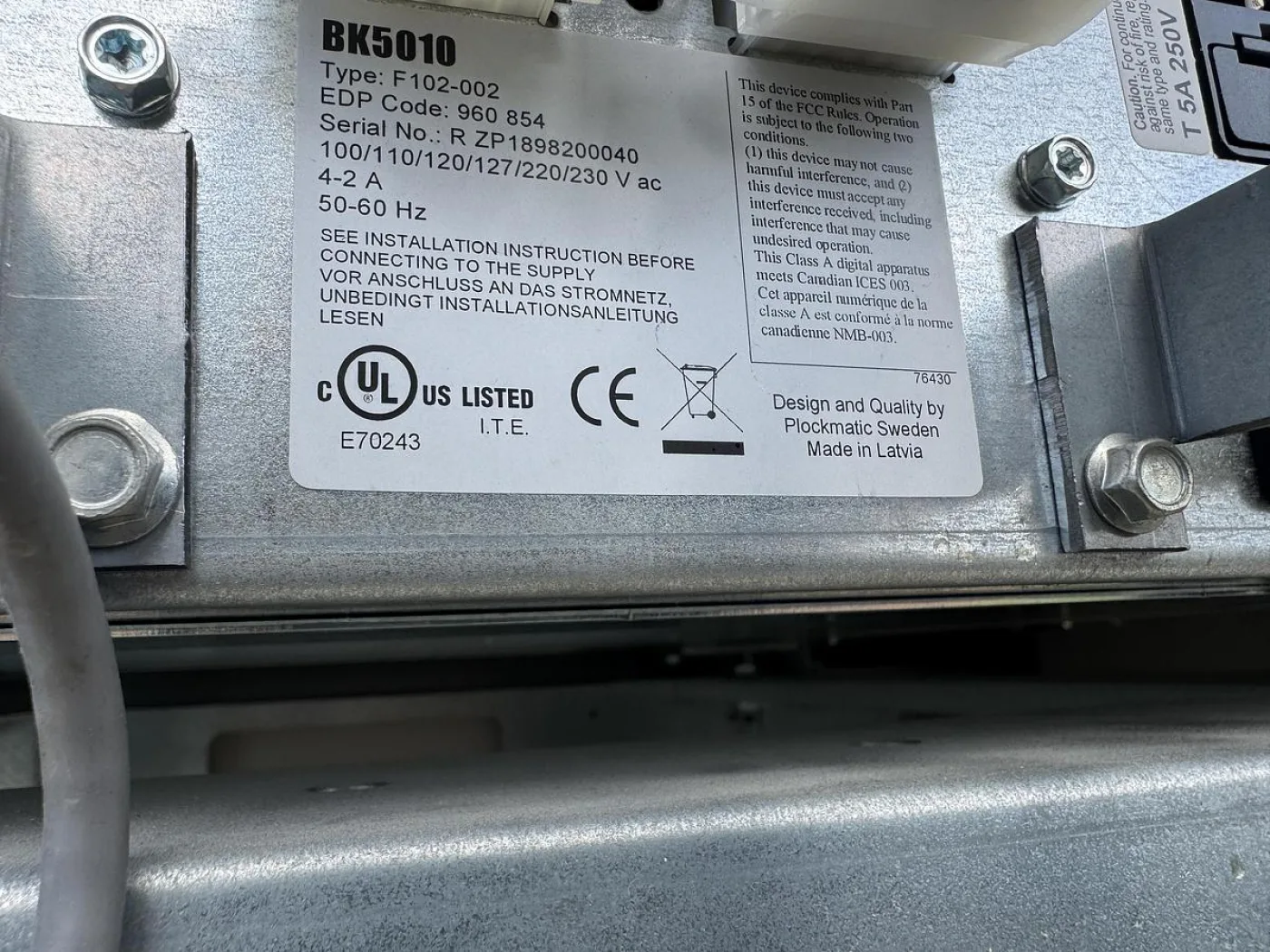 2006 Plockmatic BK5010 - 5