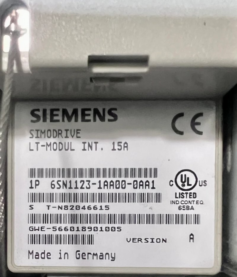 Siemens SIMODRIVE LT-MODUL INT. 15A 6SN1123-1AA00-0AA1 (IMA)