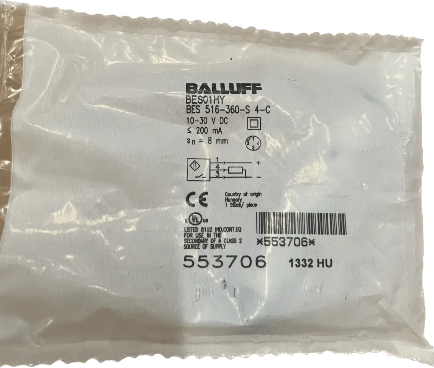 BALLUFF Induktive Standardsensoren mit Vorzugstypen BES 516-360-S4-C - 1