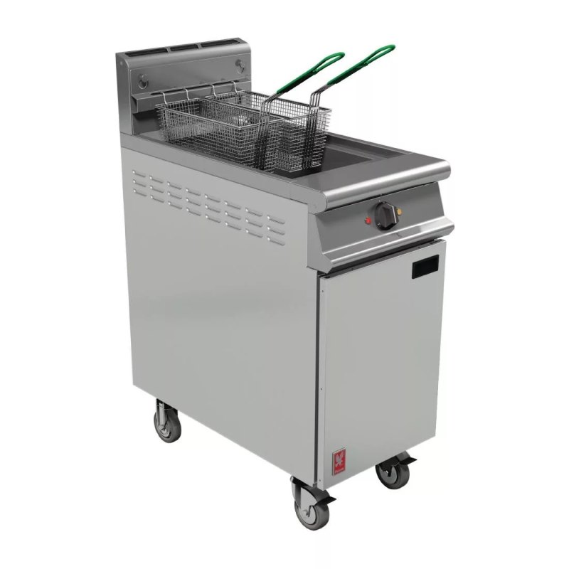 Falcon Dominator Plus Twin Basket Gas Fryer & Fryer Angel on Castors Natural Gas - islandcatering