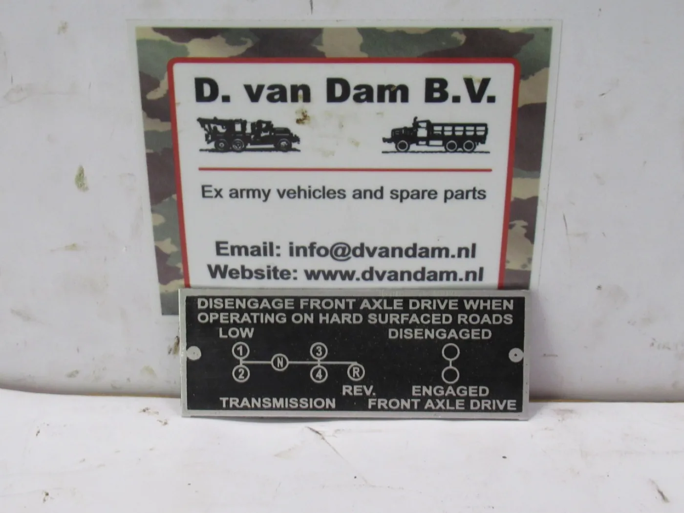 Dataplaat Versnellingsbak & Tussenbak (4x4) - 1