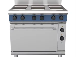 Blue Seal 6 Plate Static Oven Range 22.1kW E506S - islandcatering