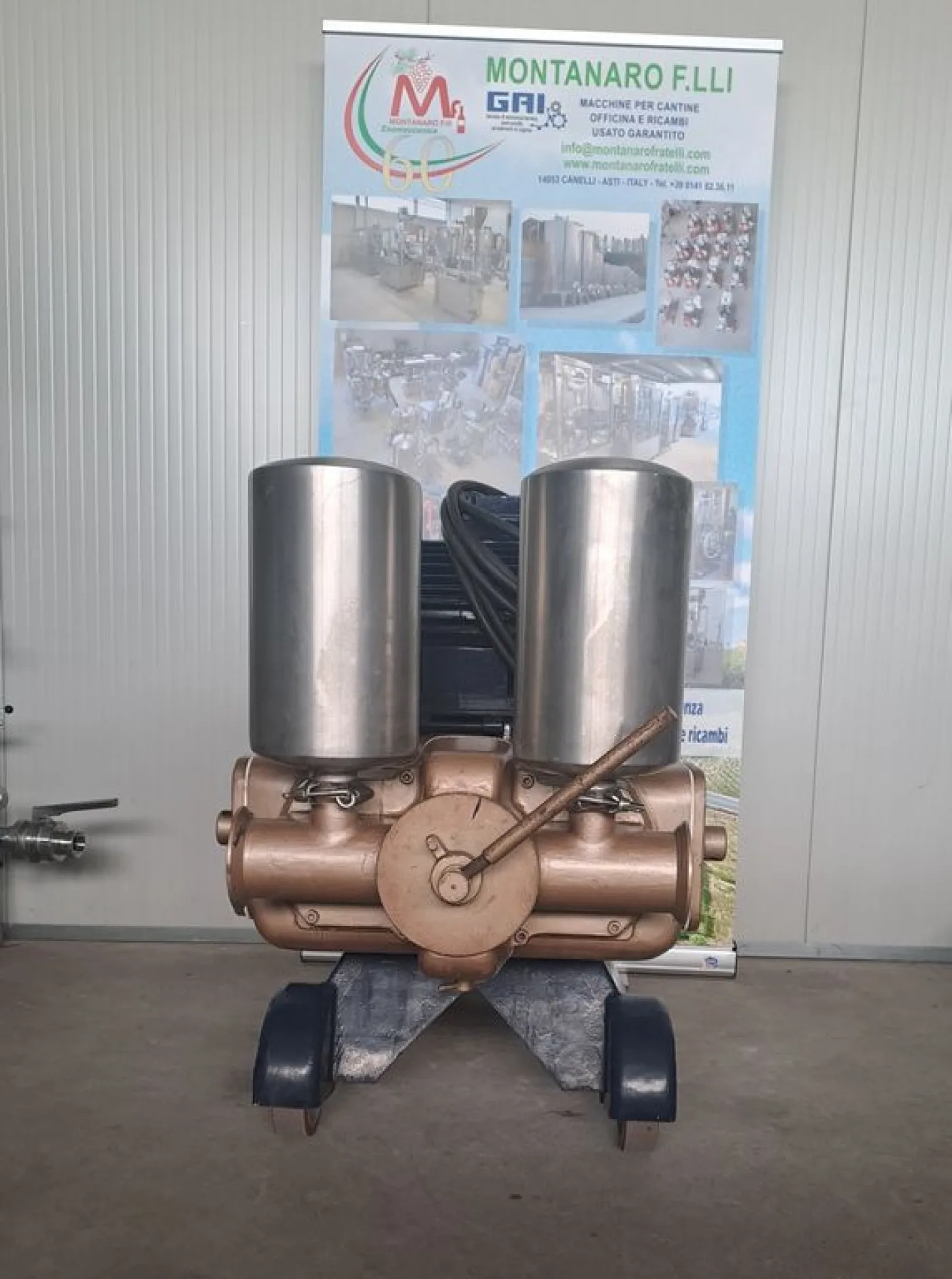PISTON PUMP VELO MOD. 400HL, TWIN-CYLINDER WITH BRONZE BODY PUMP, SECOND-HAND MACHINE - 1