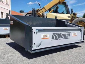 Schwerlast Transportbox / Kippmulde 180 cm mit 3 Punkt- & Euro Aufnahme