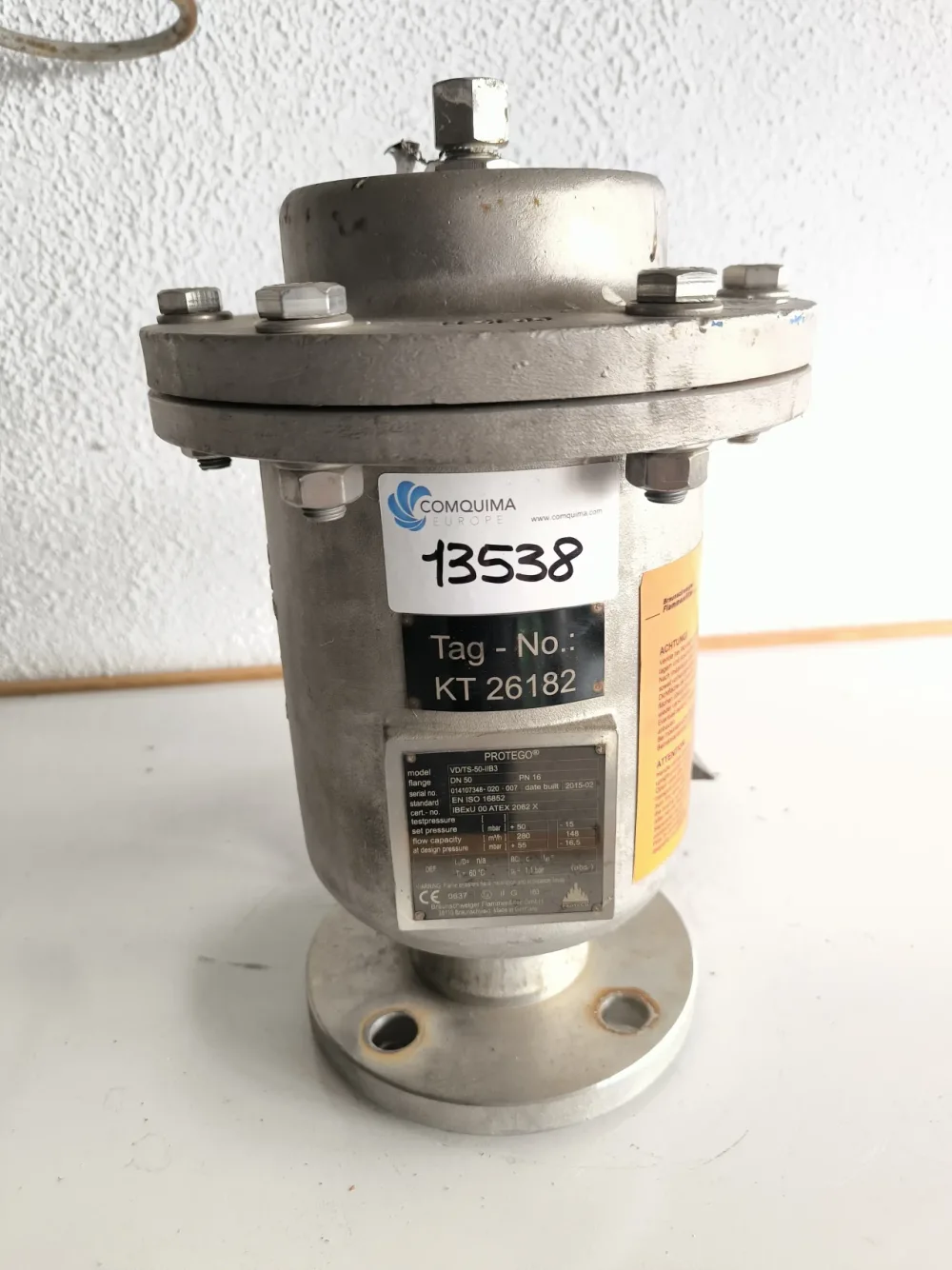SAFETY VALVE PROTEGO VD/TS-50-IIB3 ATEX