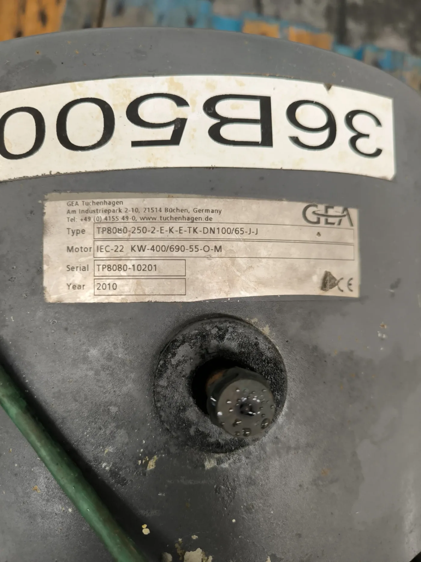 CENTRIFUGAL PUMP GEA TP8080-250 22 KW - 5