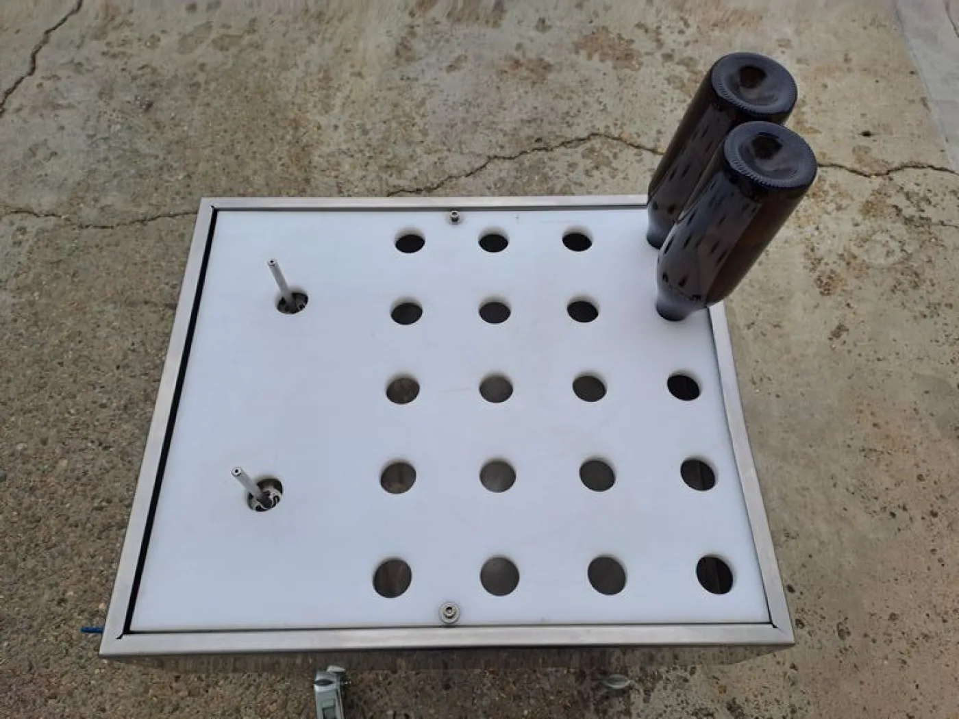 STAINLESS STEEL SEMIAUTOMATIC RINSING MACHINE, “MOD MF” WITH 2 WATER RINSING NOZZLES, SECOND HAND MACHINE - 7