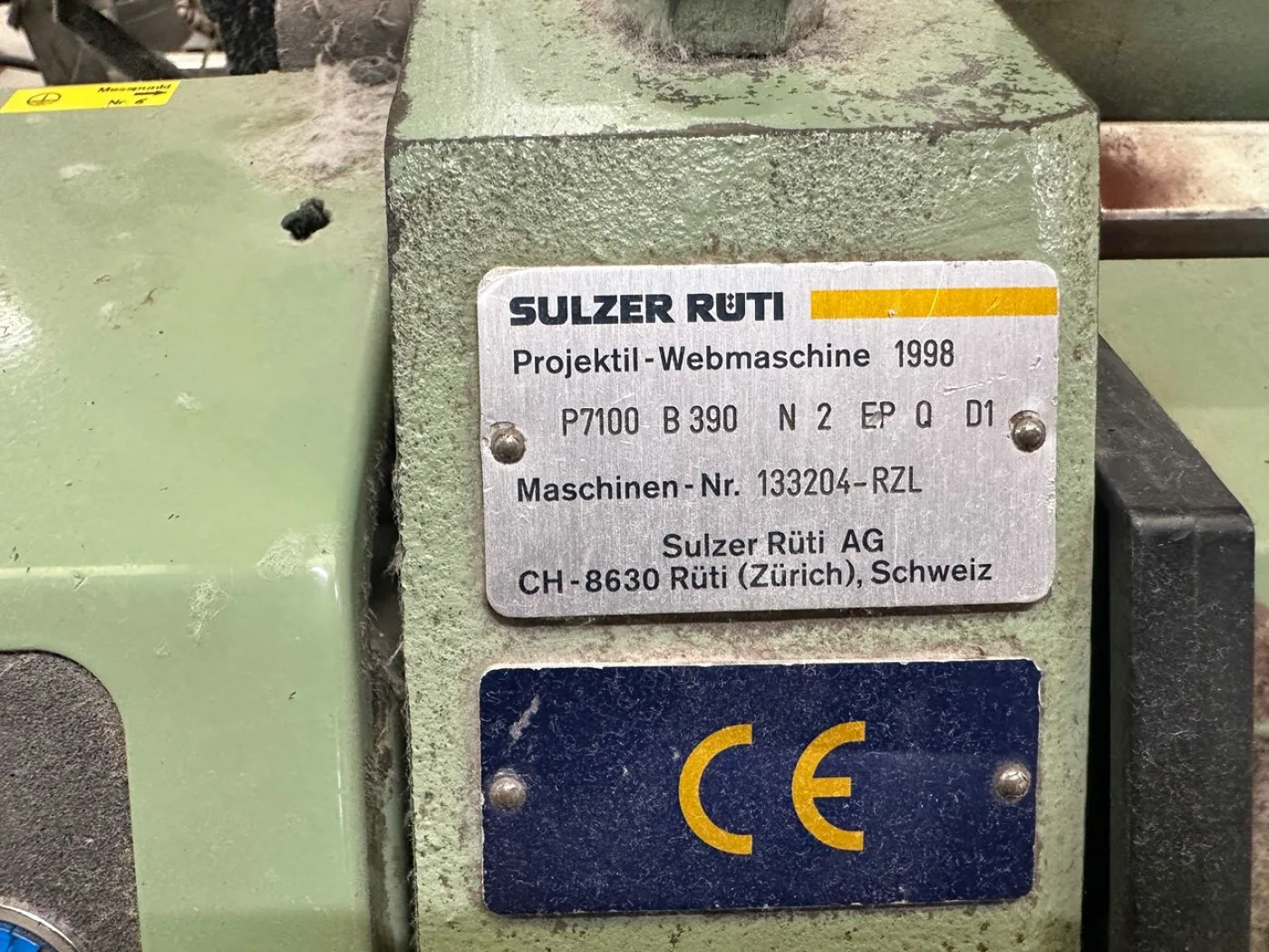 7x Sulzer - P7100 B 390 N2 EP R Q D1/D12 projectile loom - 3