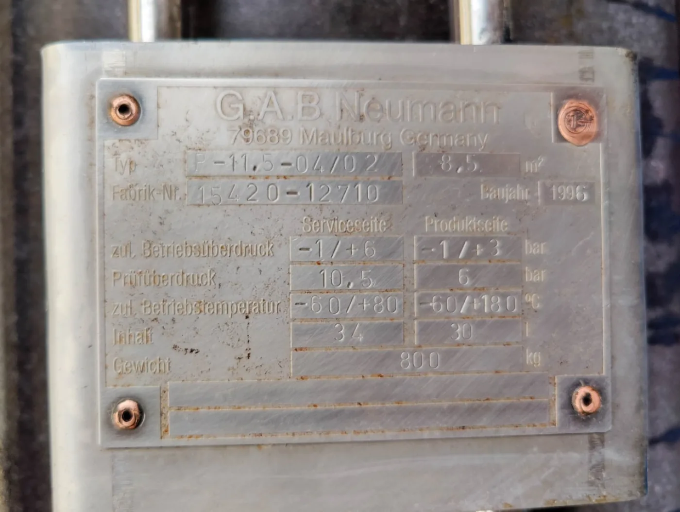 Gab Neumann R-11,5-04/02 Ringnut - Shell and tube heat exchanger - 5