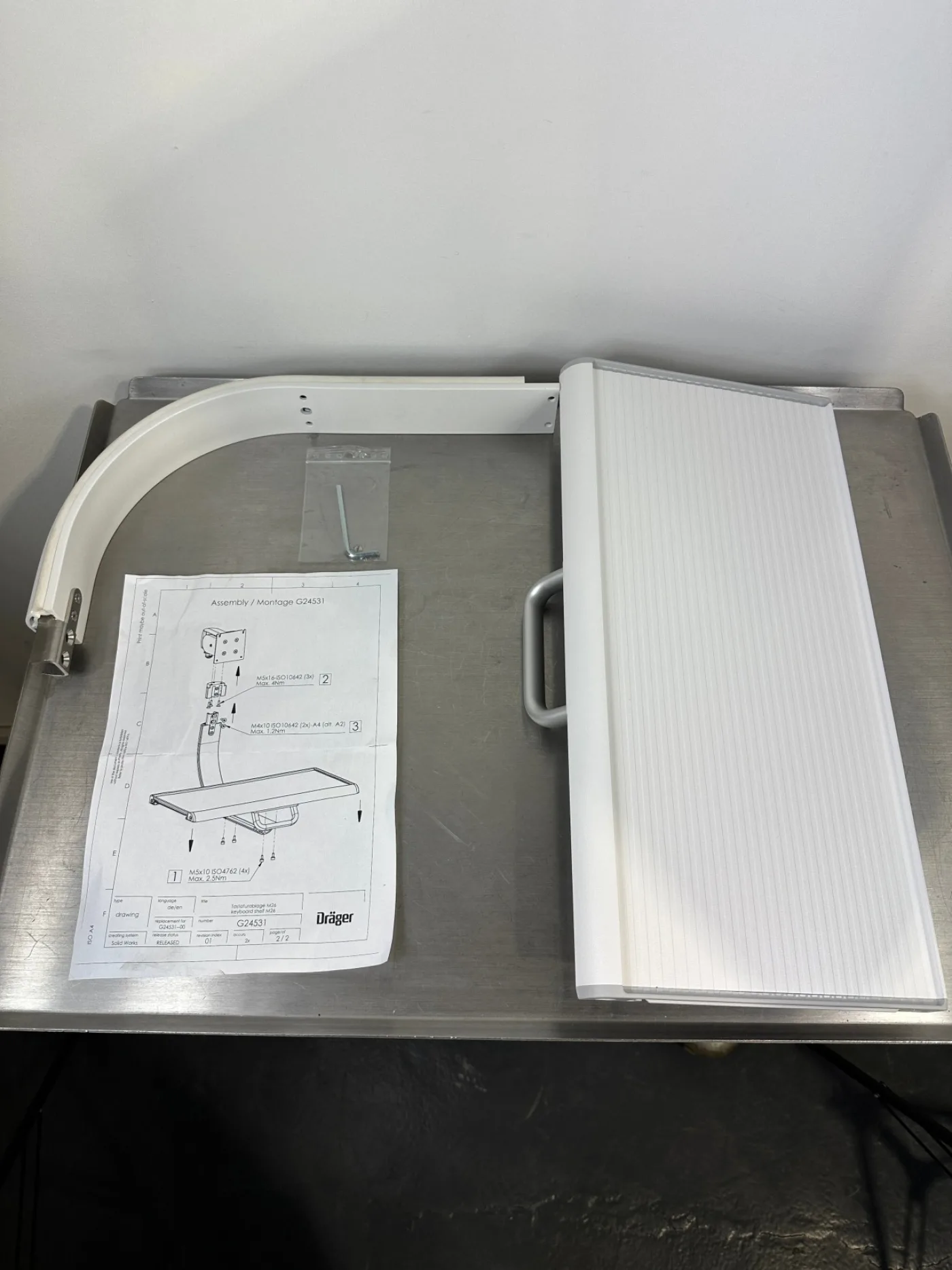 Dräger GCX Tastaturablage M26 G24531 Zubehör - 1