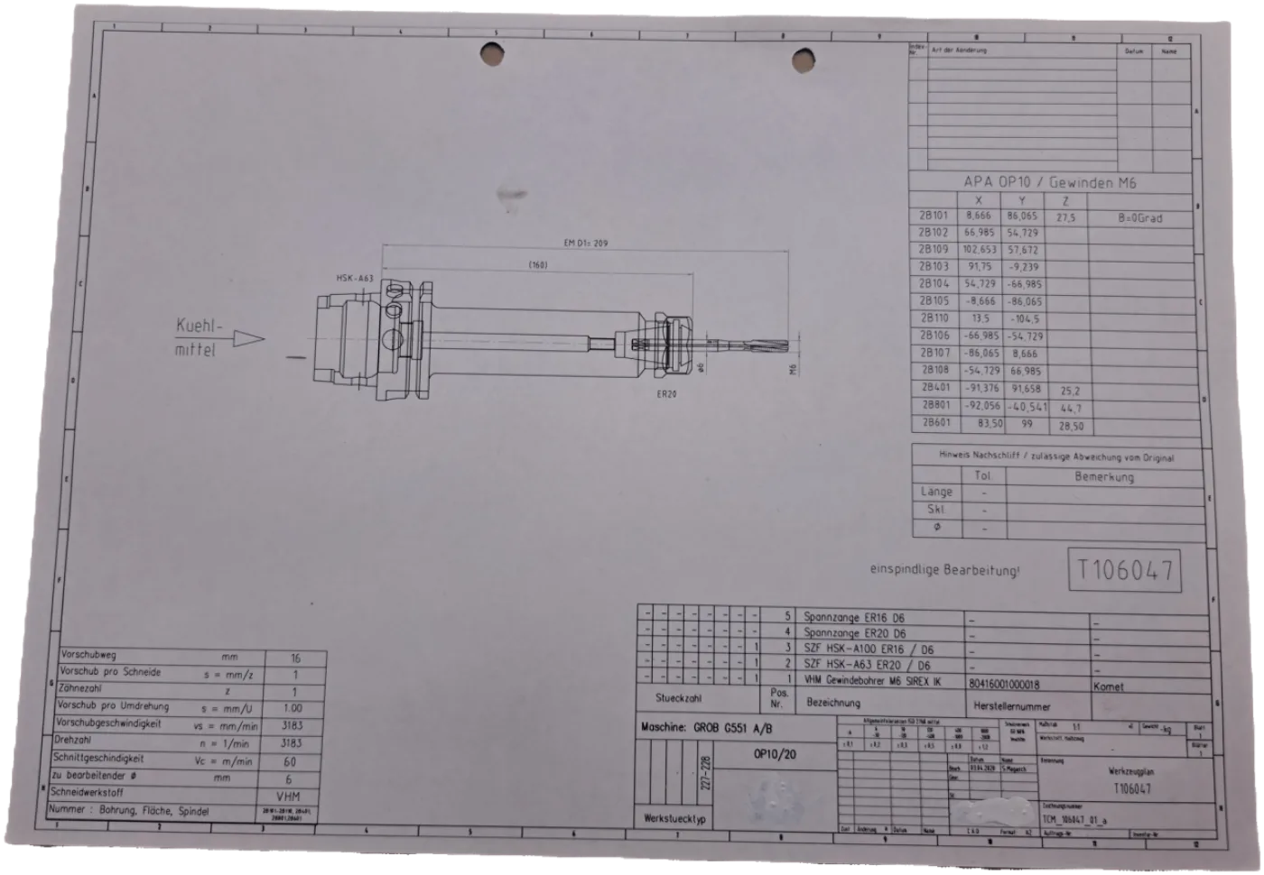 Komet VHM Gewindebohrer M6 SIREX IK - 1