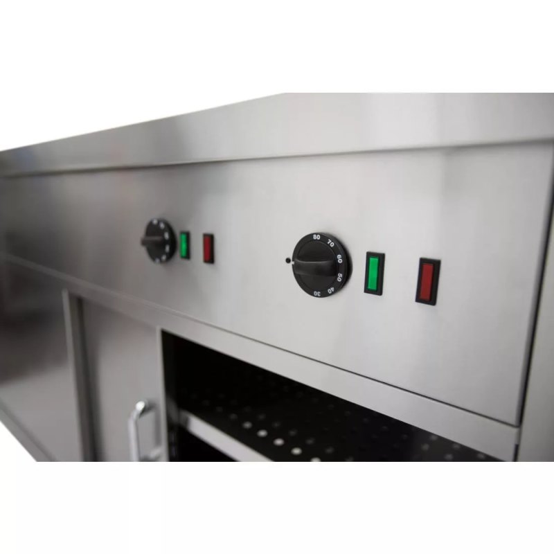 Parry Mobile Hot Cupboard with Bain Marie Top HOT15BM - islandcatering