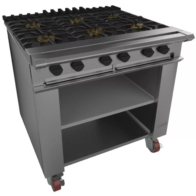 Falcon Chieftain 6 Burner Propane Gas Boiling Table on Castors G1060X - islandcatering