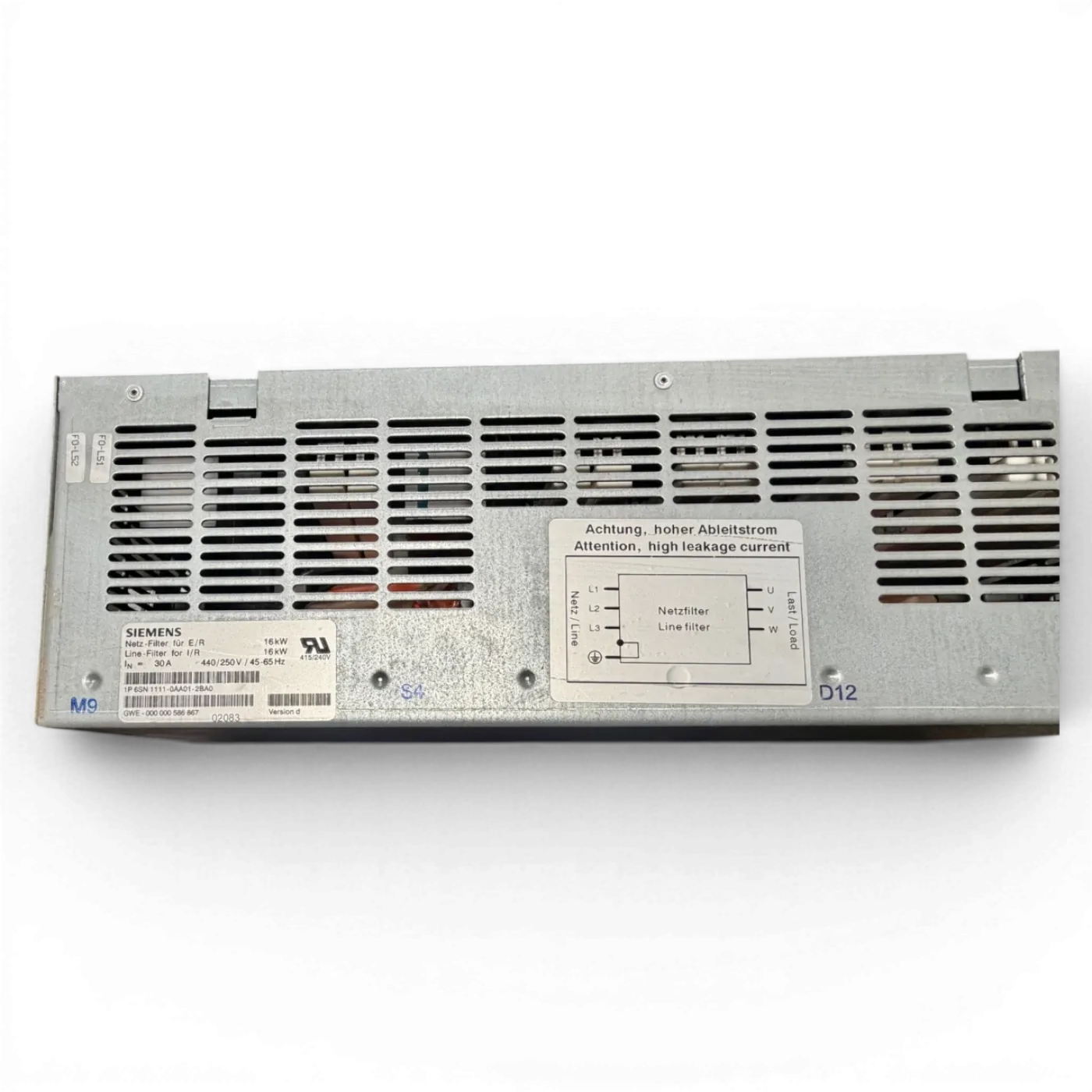 Siemens Netzfilter 16 kW Homag BAZ BOF Art.-Nr. 6SN1111-0AA01-2BA0 - 5