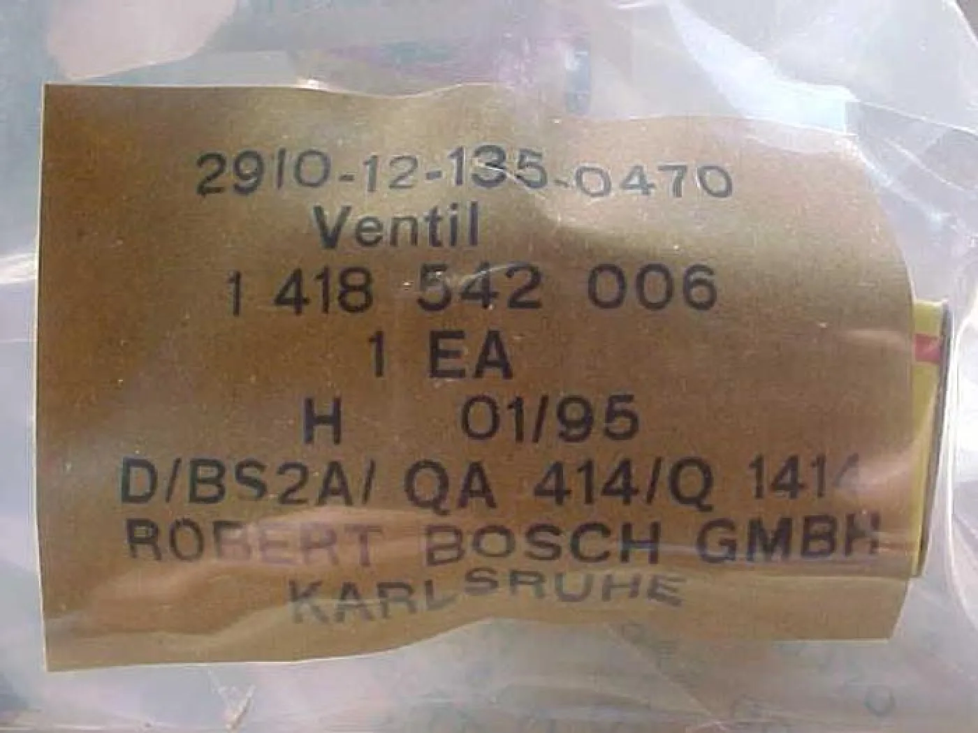 BOSCH FUEL VALVES 1 418 542 006 800 - 4