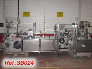 LÍNEA DE BLISTER Y ESTUCHADO CON BLISTER “IMA” C-60 PARA FORMADO – LLENADO – SELLADO Y CORTADO DE BLISTERS DE PVC - ALUMINIO CON CÁMARA DE VISIÓN ARTIFICIAL DE DETECCIÓN DE PRESENCIA DE PRODUCTO, TRANSFER Y ESTUCHADORA EN LÍNEA