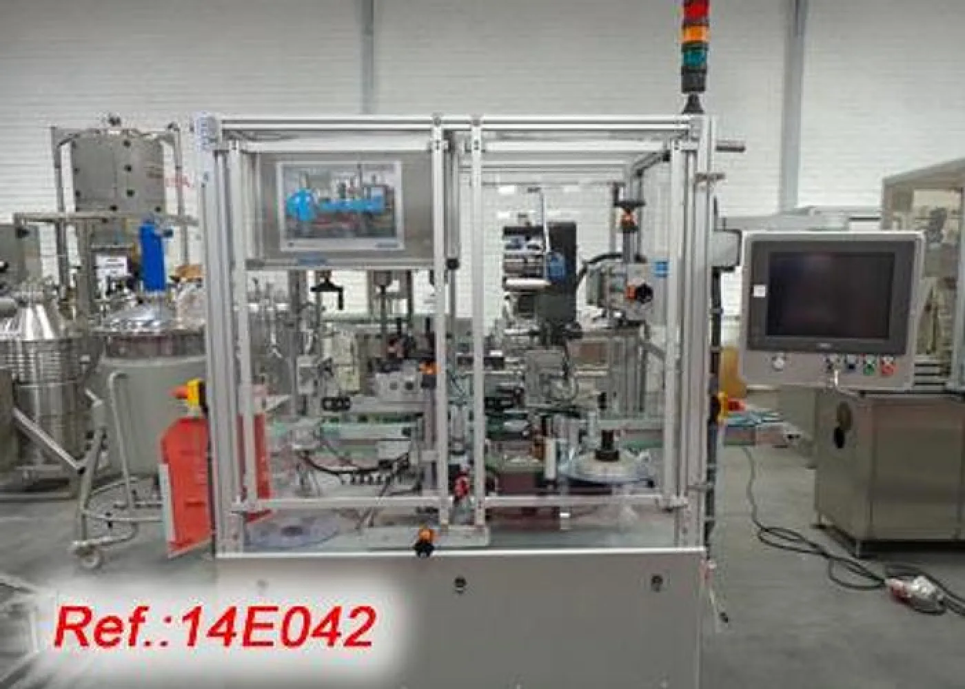 ETIQUETADORA “AUTOETIK” MODELO AE-14-02 CON DOS CABEZALES DE ETIQUETADO HORIZONTALES PARA ETIQUETADO DE CAJAS Y “TAMPER EVIDENT”. PRODUCCIÓN 2000 ESTUCHES / HORA APROX. - 1