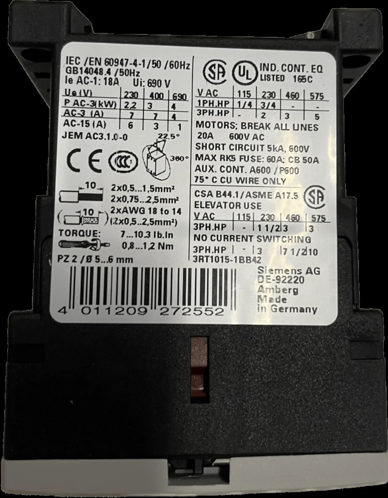 Siemens Leistungsschütz 3RT1015-1BB42