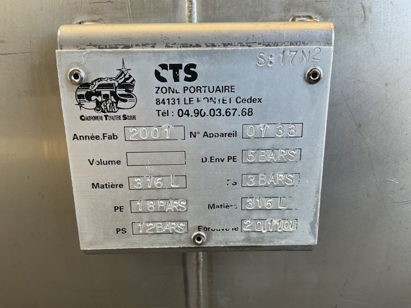 C.T.S. 17m² - Shell and tube heat exchanger