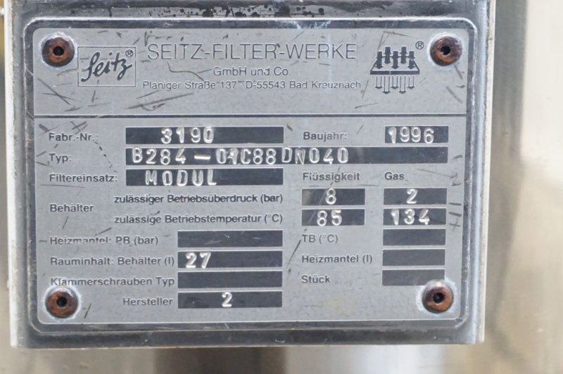 Seitz - Werke B284 - Candle filter