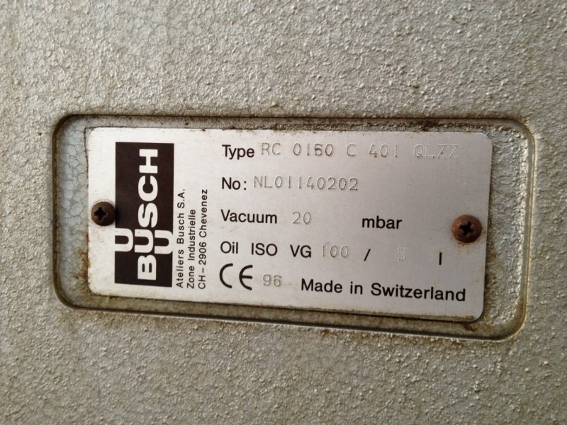 POMPA DA VUOTO BUSCH MOD. RC 0160 C 401 QLZZ