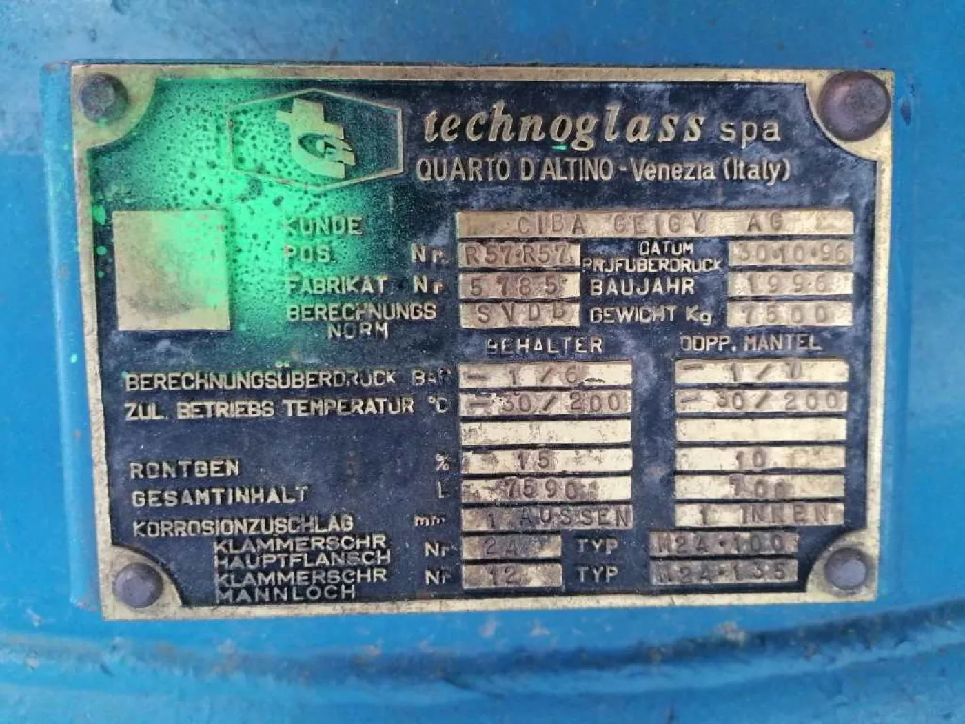 Technoglass CE6300 (stirrer Hastelloy C-22) - Glass-lined Reactor - 5