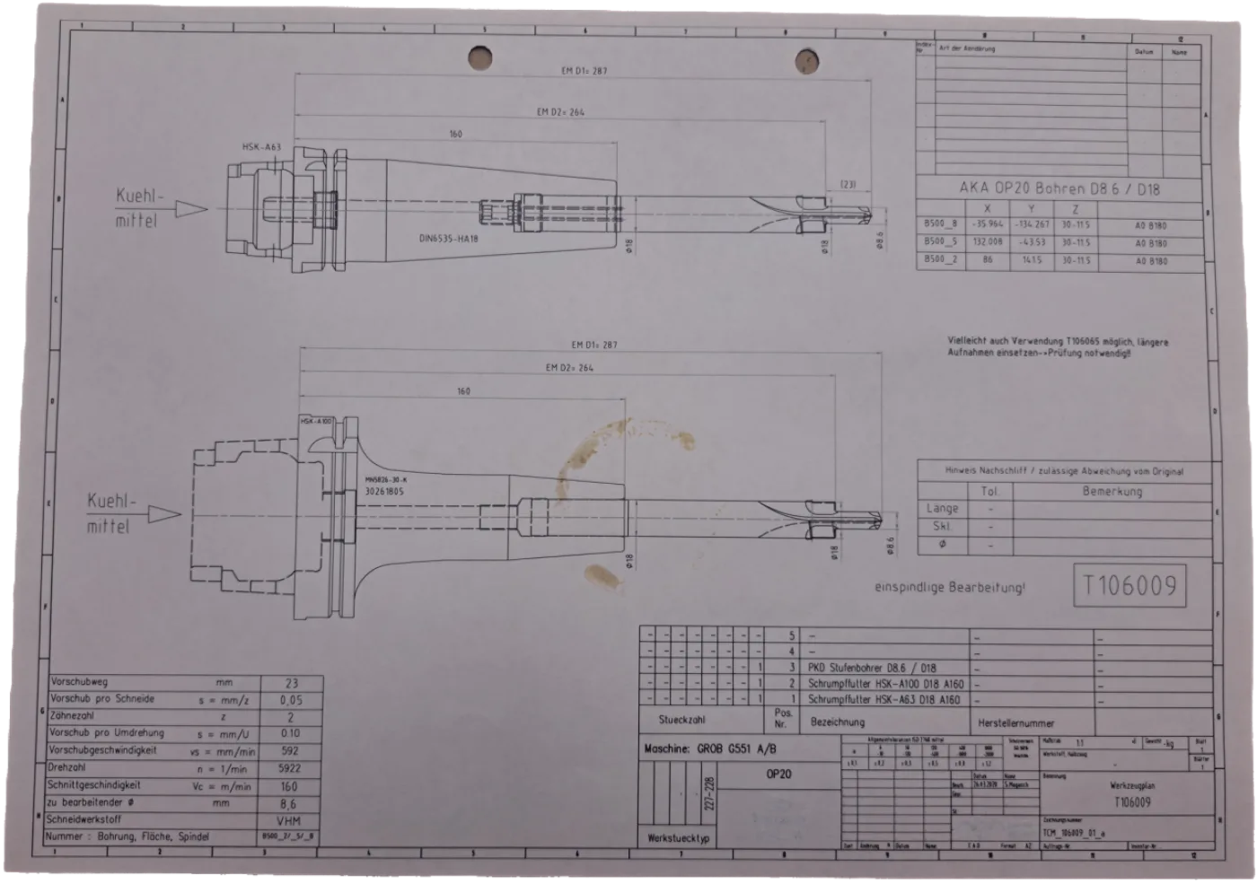 Komet PKD Stufenbohrer D8.6 / D18 - 1