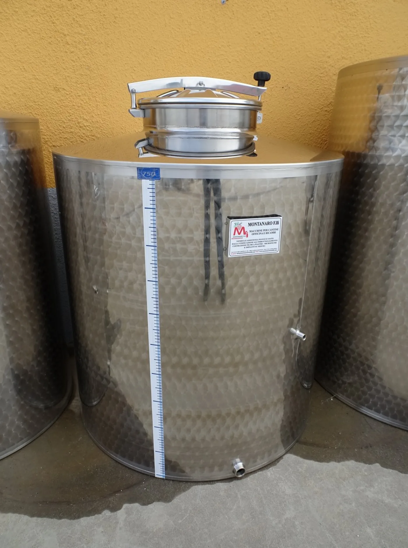 STAINLESS STEEL TANK CAPACITY 350-550-750-1000, STORAGE MODEL, FLAT BOTTOM WITHOUT LEGS NEW EQUIPMENT - 4