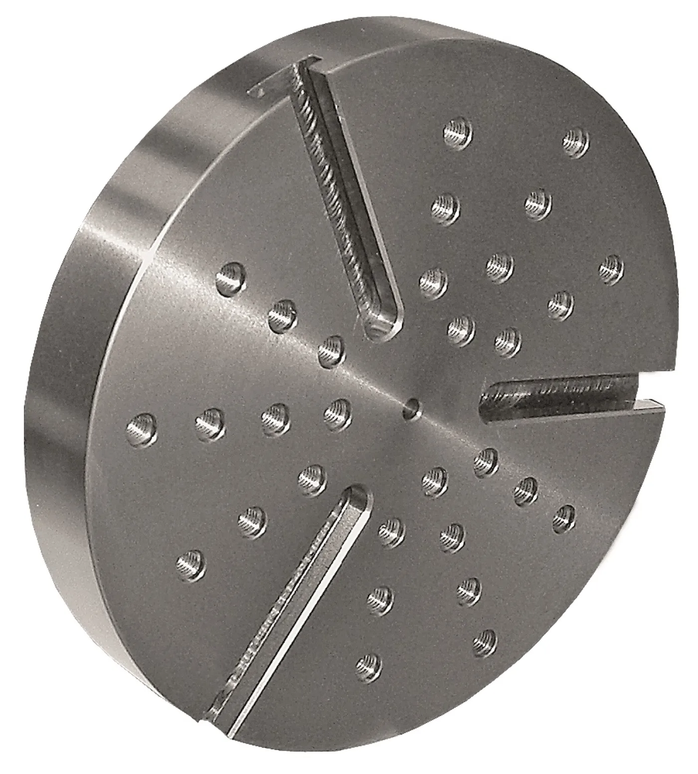 PLATEAU "SCHAUBLIN" Ø200 mm à 3 rainures T radiales de 11 mm - 1