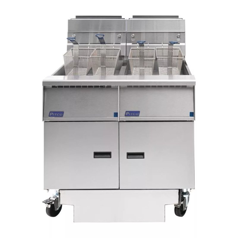 Pitco Twin Tank Solstice Natural Gas Filtration Fryer SG14RS/FD-FF - islandcatering