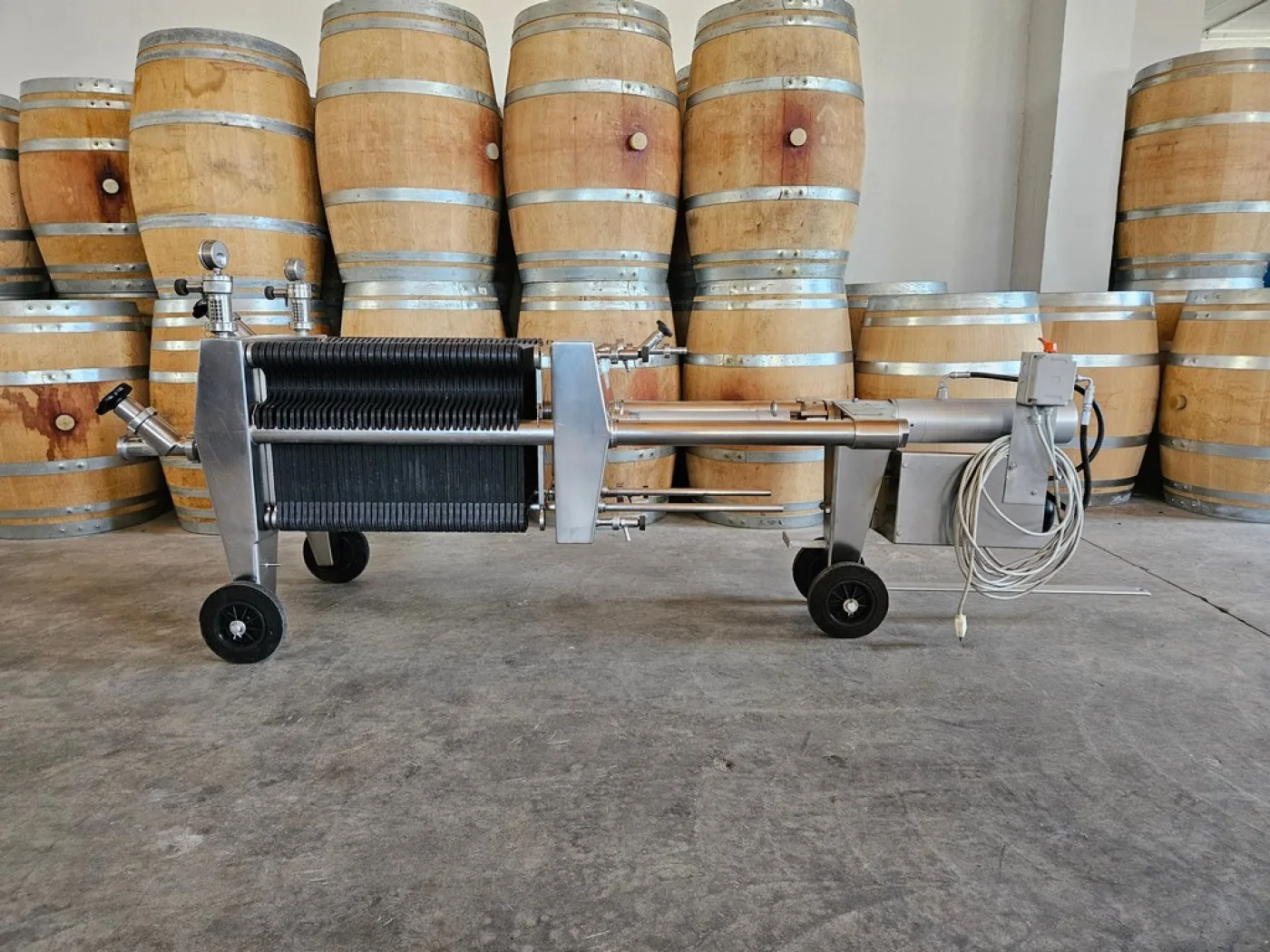 FILTER PLATES SEITZ BRAND MODEL ORION 40X40 41 PLATES, STAINLESS STEEL FRAME, SECOND-HAND MACHINE - 3